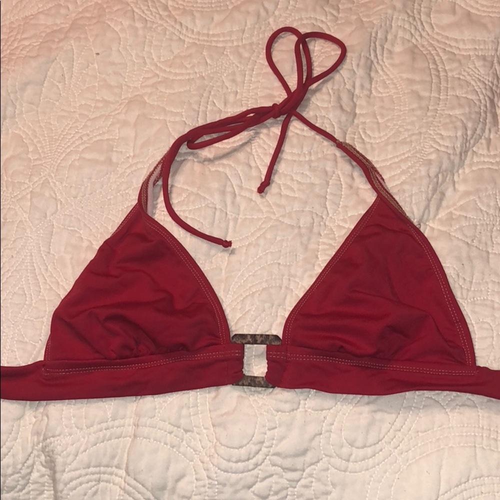 Red swimsuit top